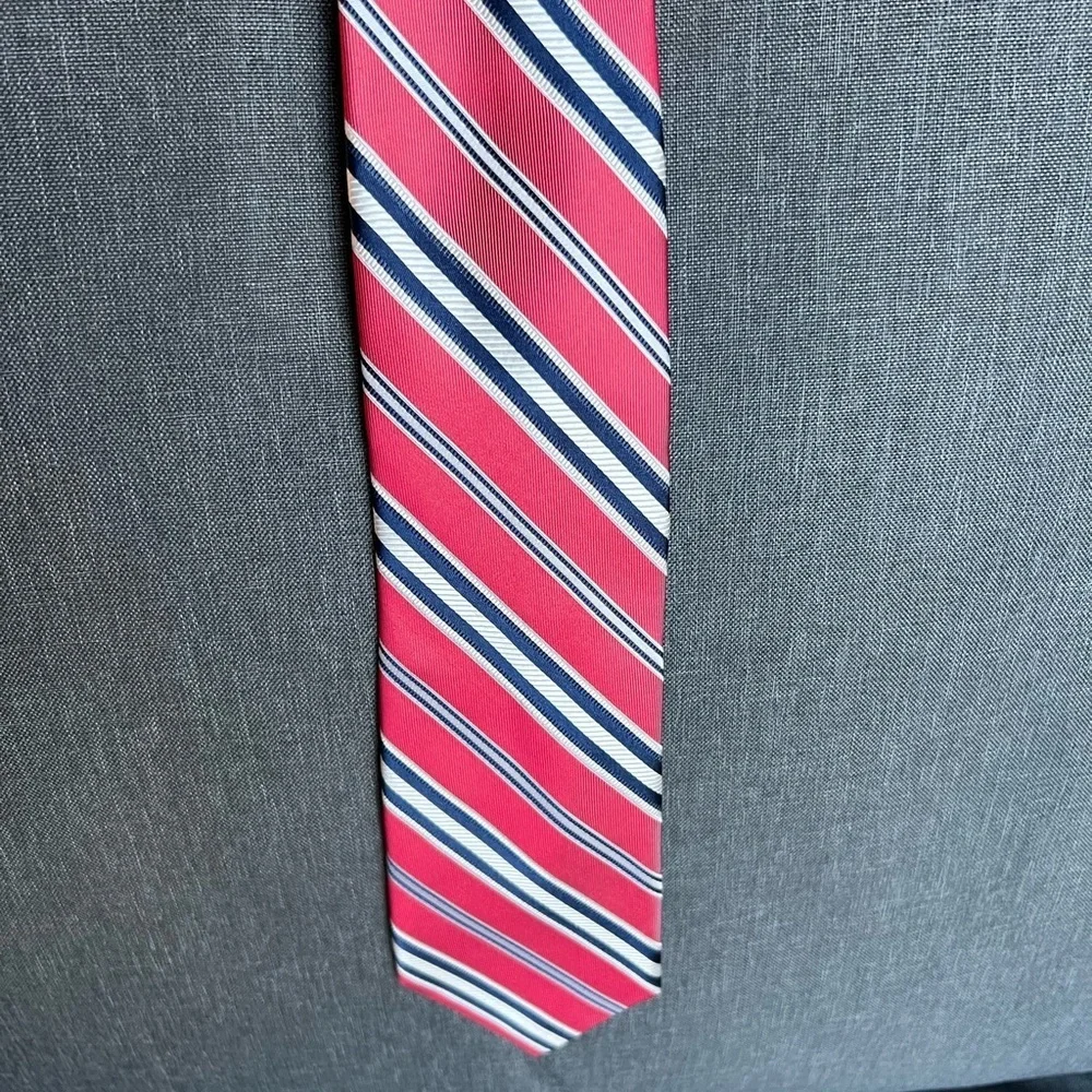 Nautica Blue and Red Plaid Silk Tie